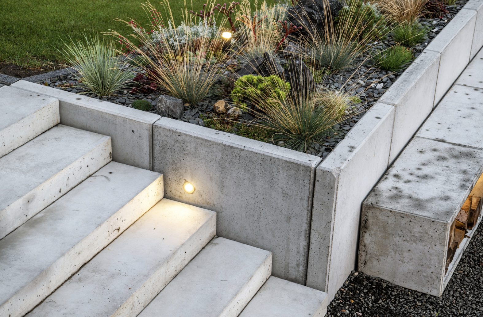 Poolside and water feature lighting project